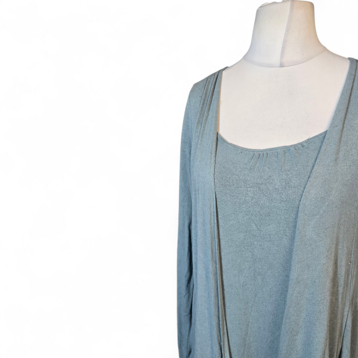 Marine & Me Mint Green Longline Waterfall Jumper – UK size 12/14