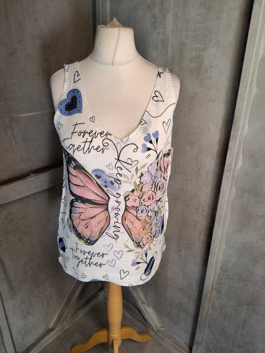Made in Italy Butterfly Knit Vest Top – Colour, Comfort, Chaos (in the best way)