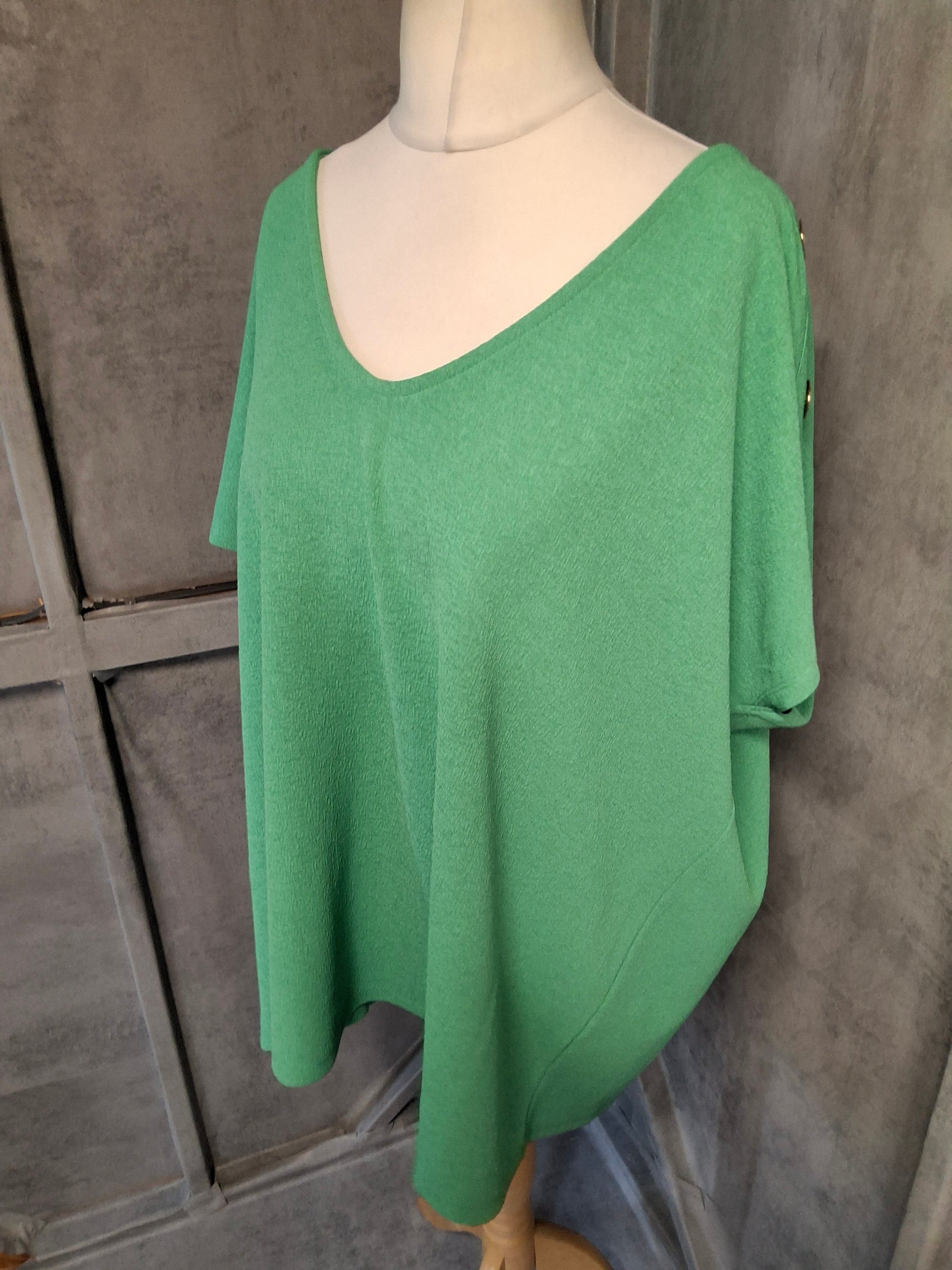 Matalan Relaxed Green Short Sleeve Top – Size 24