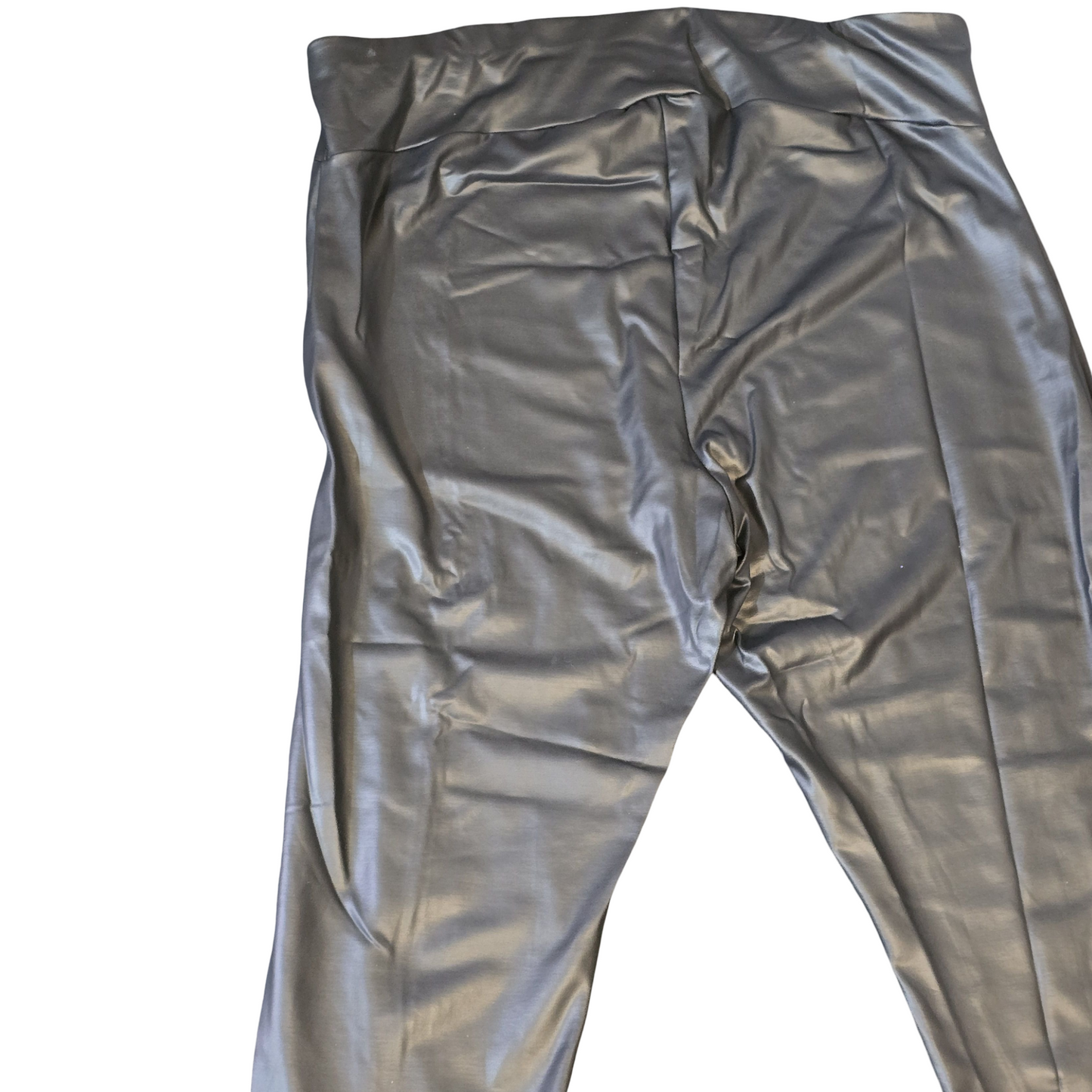 Live Unlimited Black PVC High-Waist Skinny Leggings – Size 28