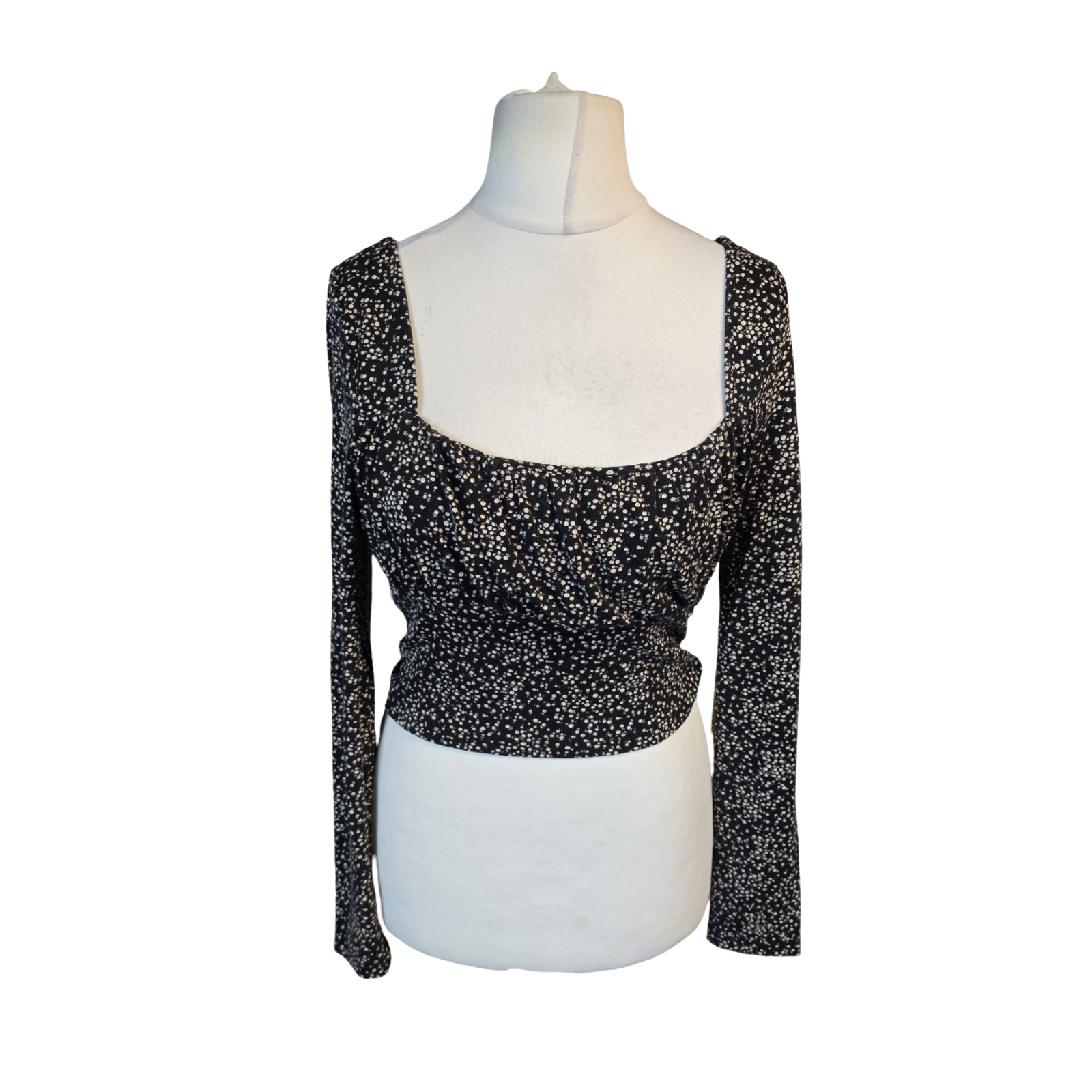 Black Crop Top Size 12 Causal Topshop 