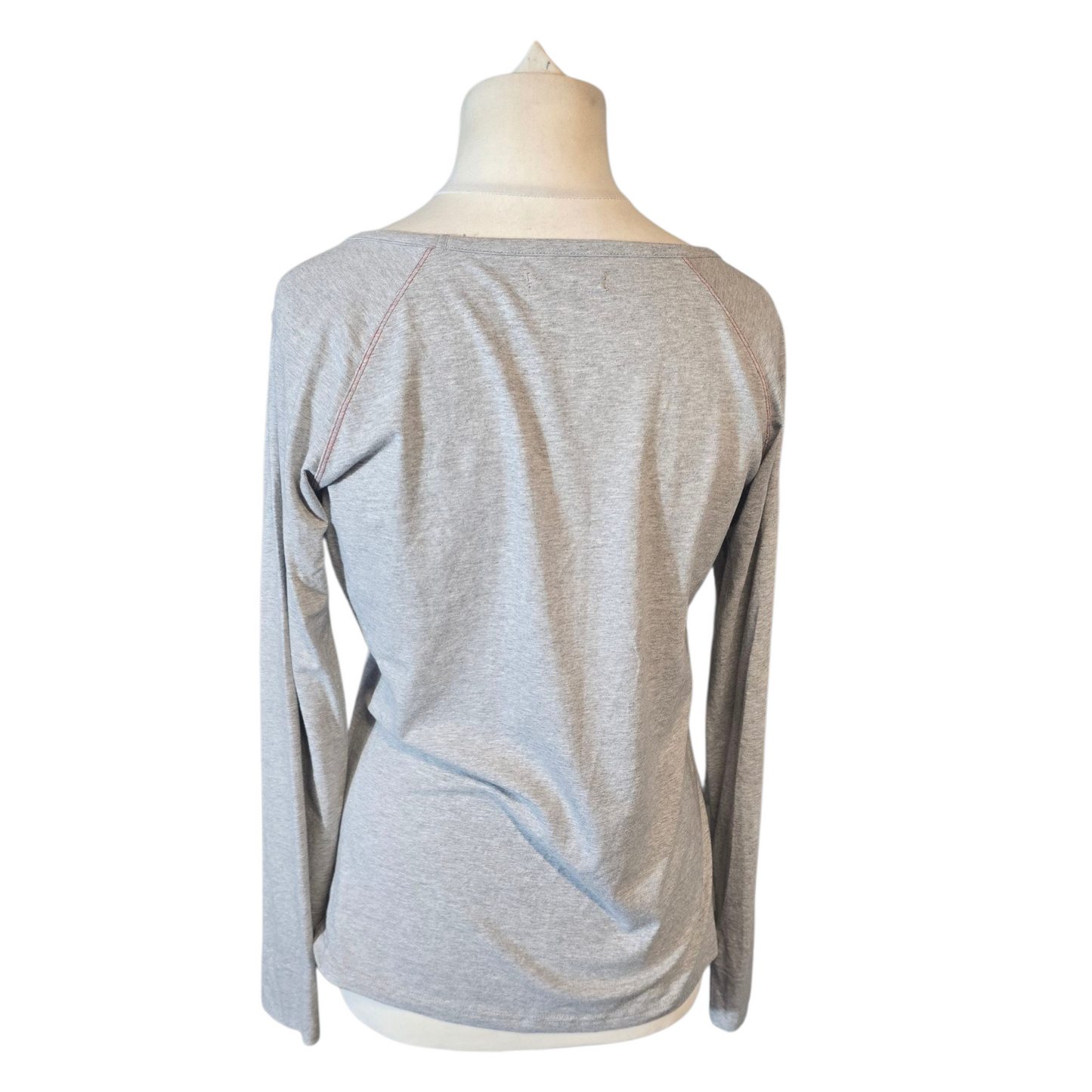 Joe Browns Grey Christmas Top – Size 12/14 – Long Sleeve Cotton Festive Camper Van