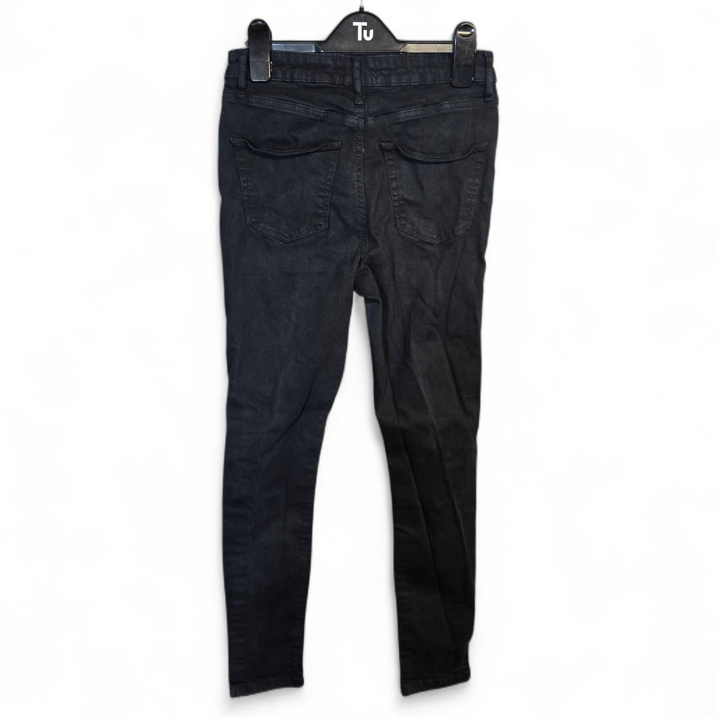 Miss Selfridge Black Ripped Skinny Jeans – High Waisted – Size 10