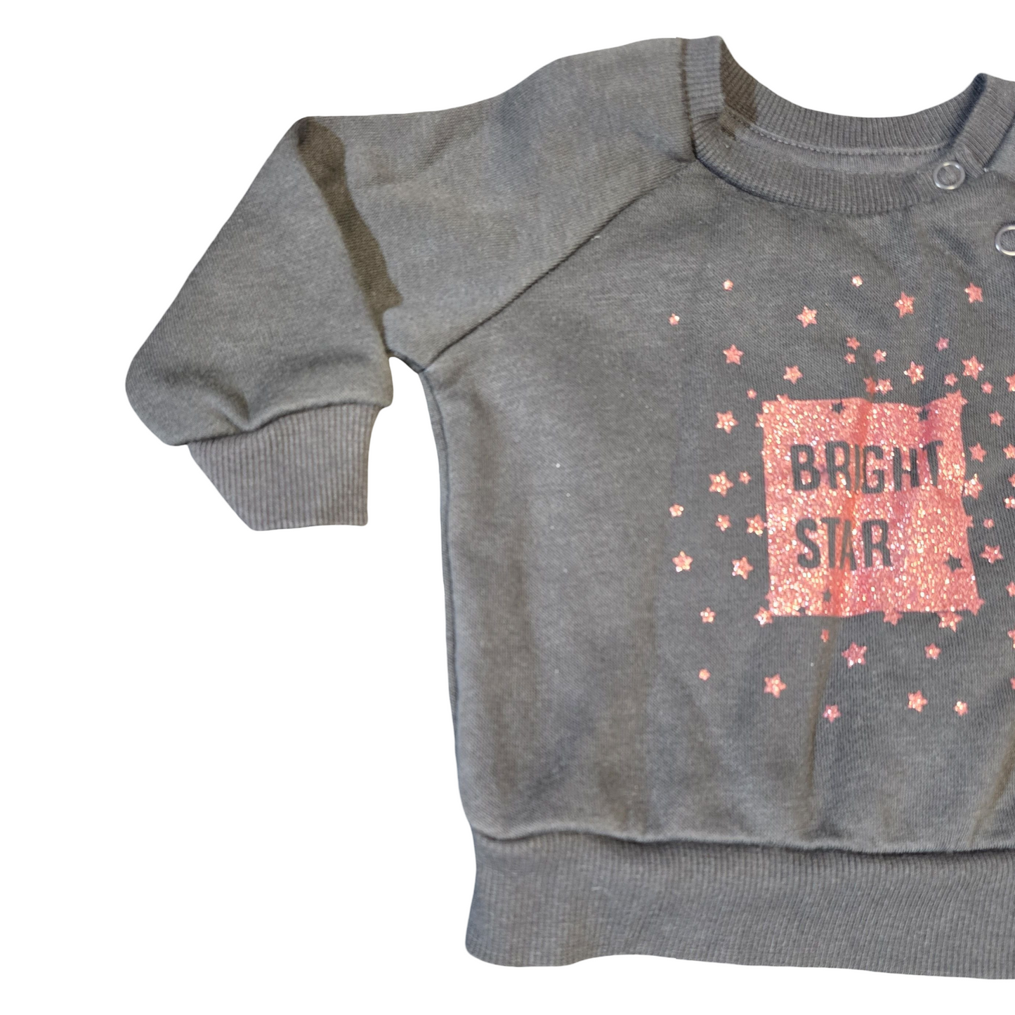 Primark Black & Pink Jumper – Girls 3–6 Months – Cotton & Polyester