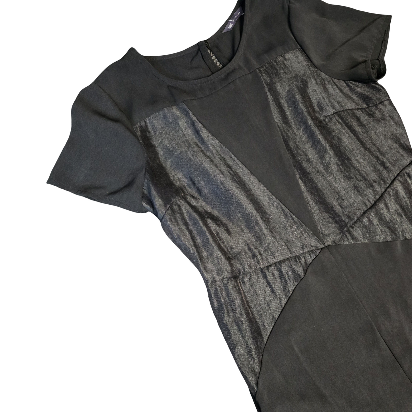 M&S Jumpsuit Black Size 12Reg Short Sleeved Flared Weekend