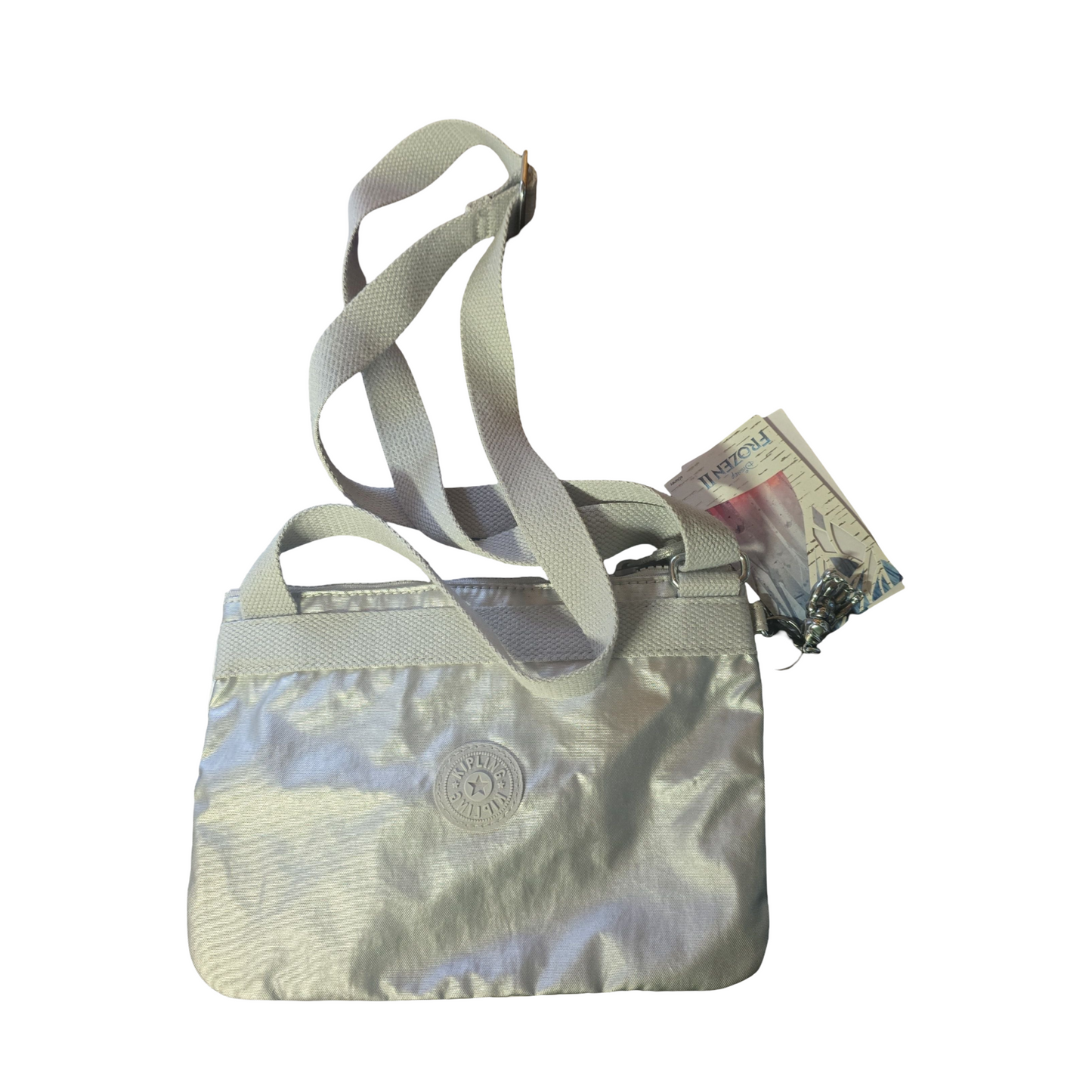 Kipling Frozen 2 Silver Shoulder Bag – Kids, Zip Close, Charm, New with Tags, 9"x7"