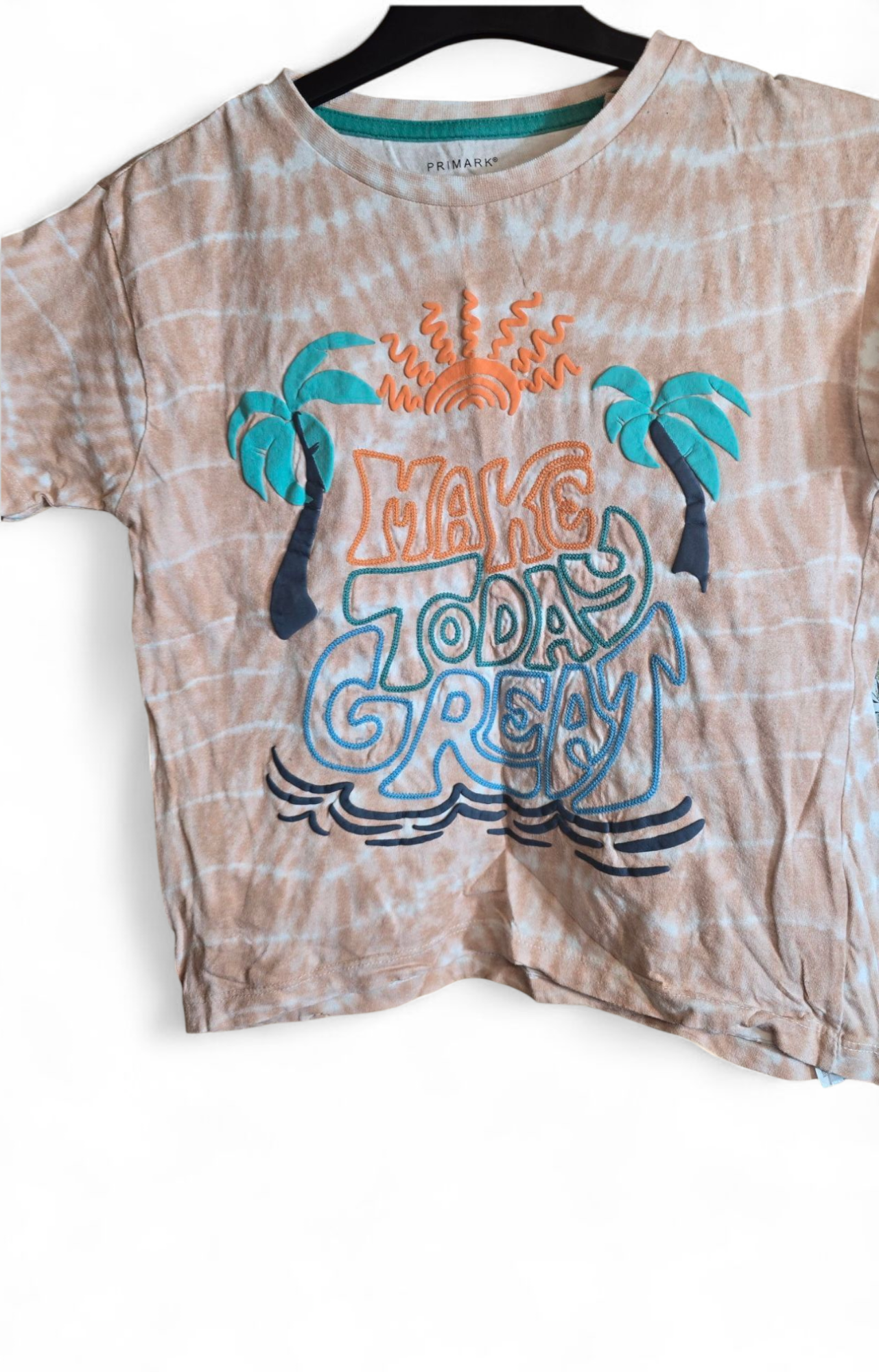 Primark Boys Orange Tie-Dye T-Shirt | Age 7 Years | Summer Kidswear