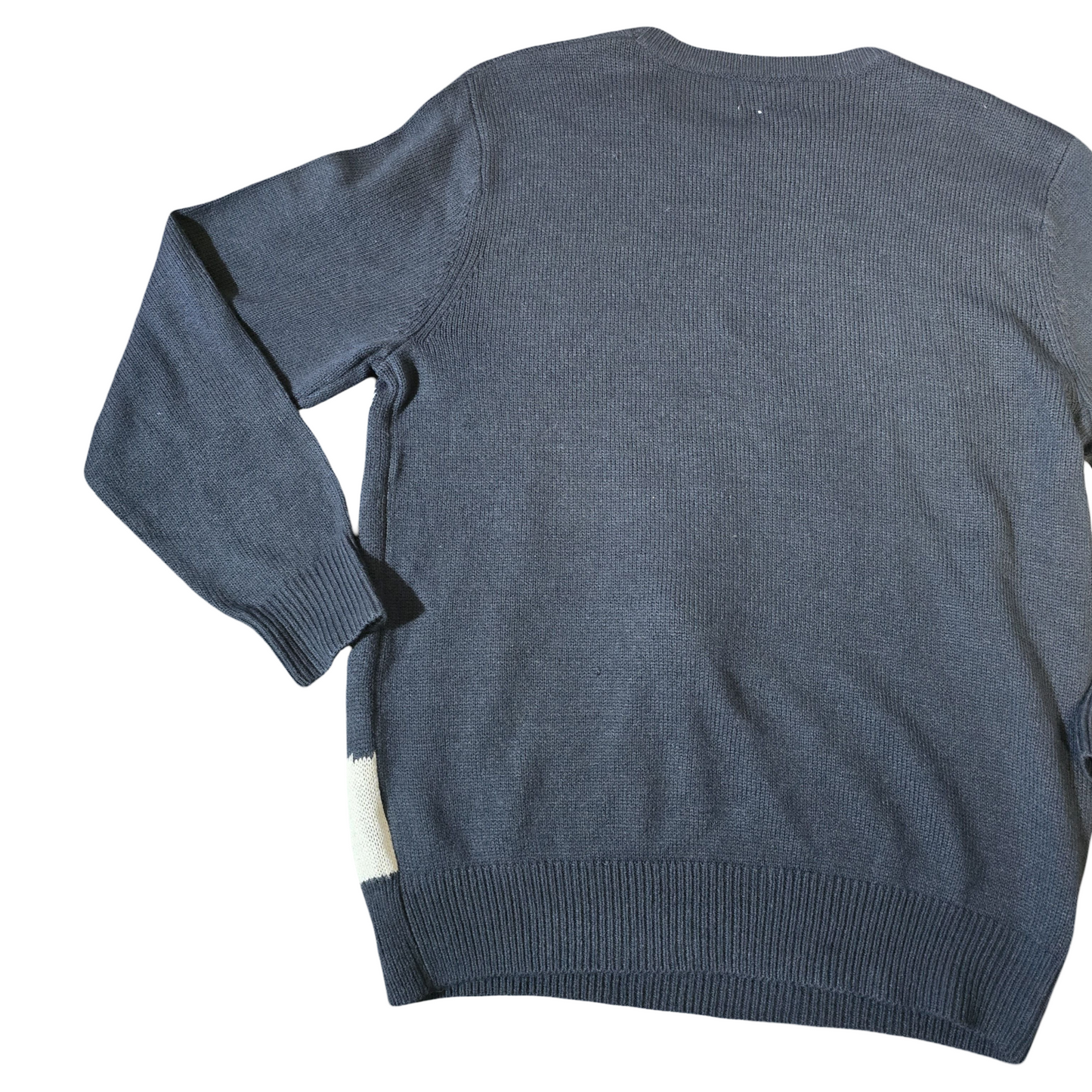 George Men’s Navy Reindeer Christmas Jumper – Size L – Festive Knit