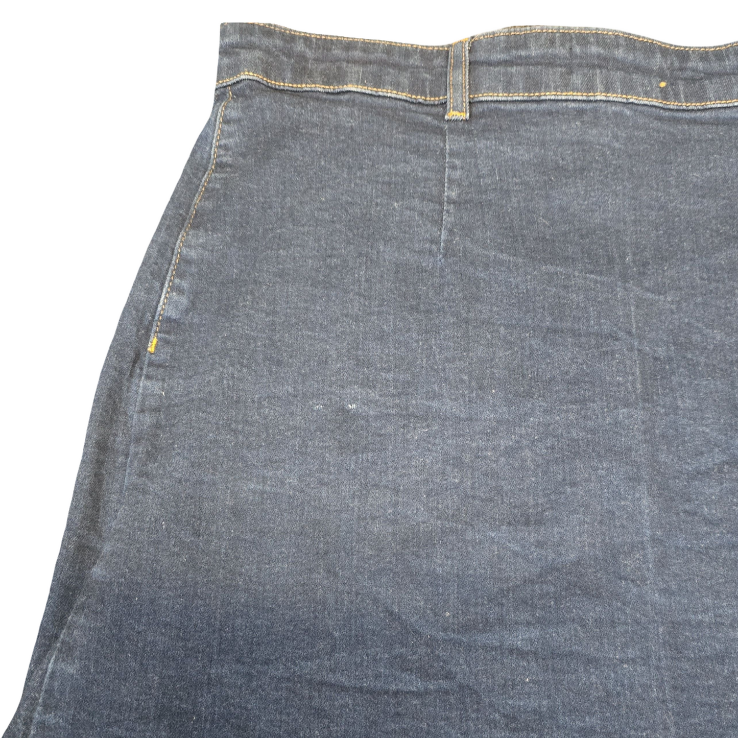 Oasis Blue Denim Button-Front Mini Skirt – Size 14