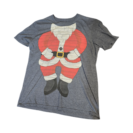 Men’s Next Navy Christmas T-Shirt – Size L – Fun Santa Print