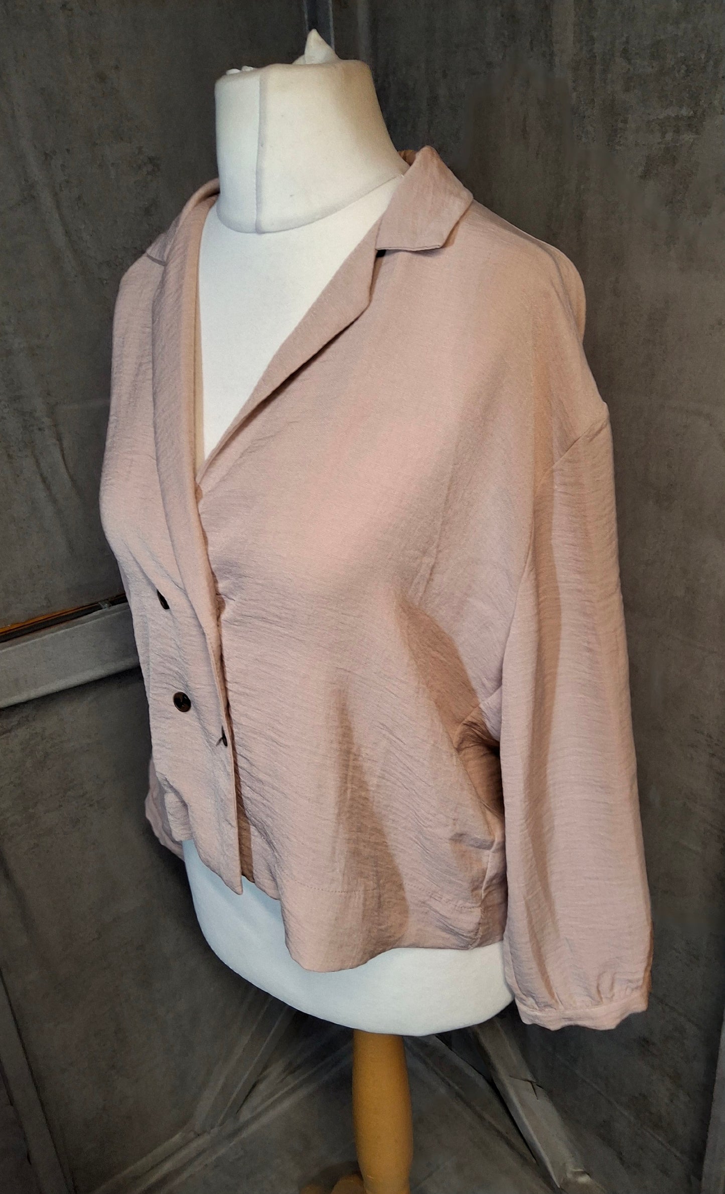 Topshop Light Pink Boxy Oversized Blouse – UK 12