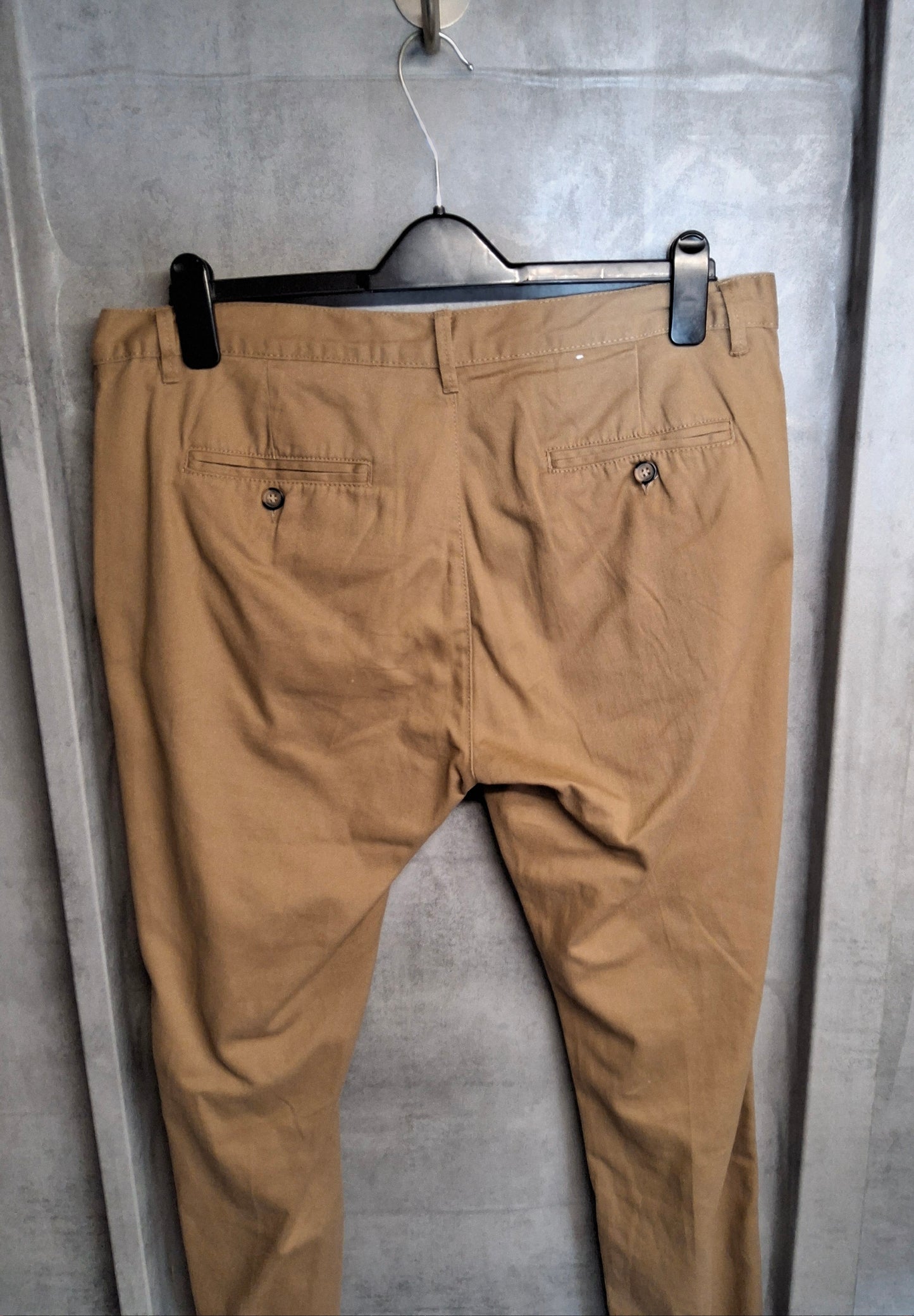 Primark Men’s Beige Chino Trousers – Slim Leg – W36 L30 – 100% Cotton