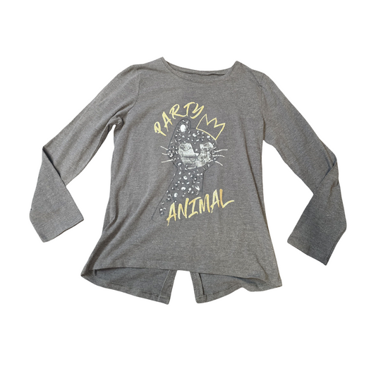 Matalan Girls grey long sleeved tshirt 10years