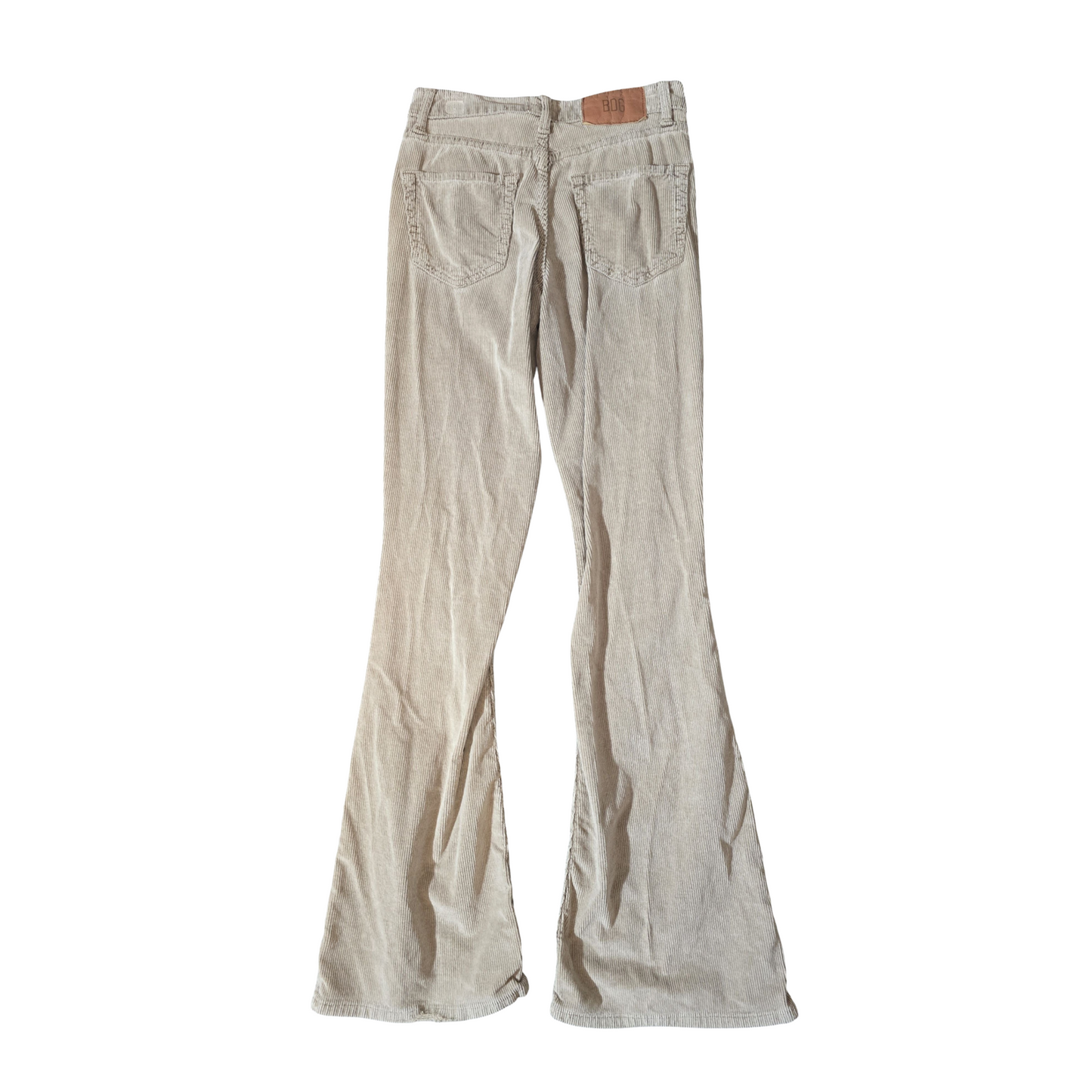 BDG Urban Outfitters Beige Corduroy Flares – High Waist W24 L32 – UK size 4/6