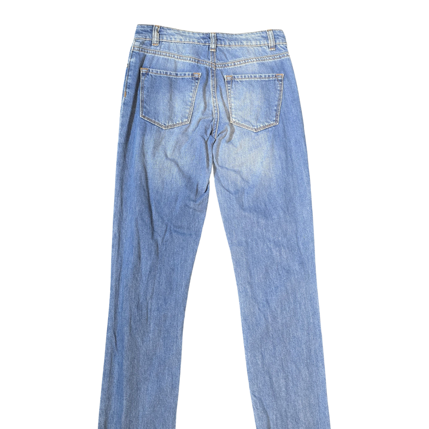 Warehouse Distressed Skinny Jeans – Size 6 Mid-Rise Blue Denim