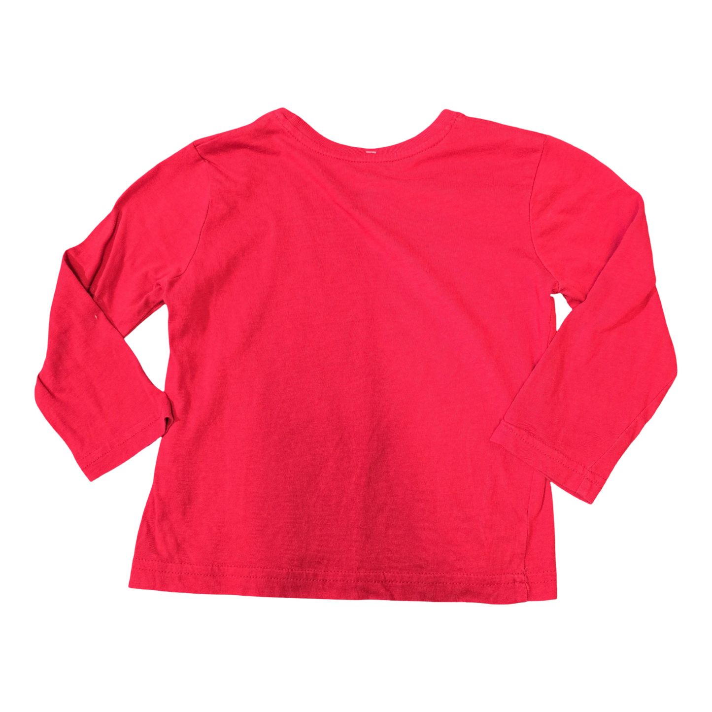 Primark Red Xmas Long Sleeve Top – Age 3–4 – Festive Reindeer Print Boys