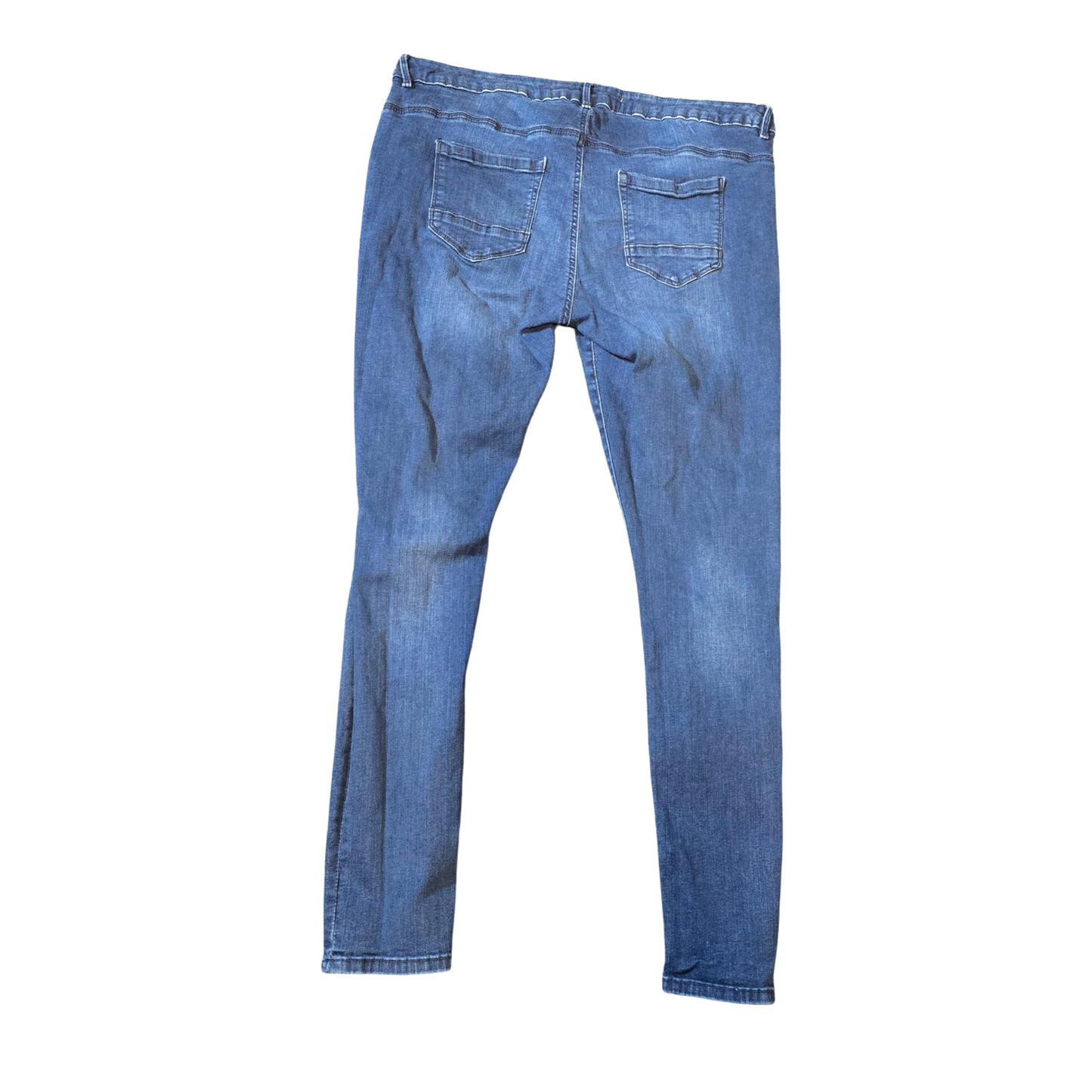 Primark Blue Ripped Skinny Jeans – Size 18