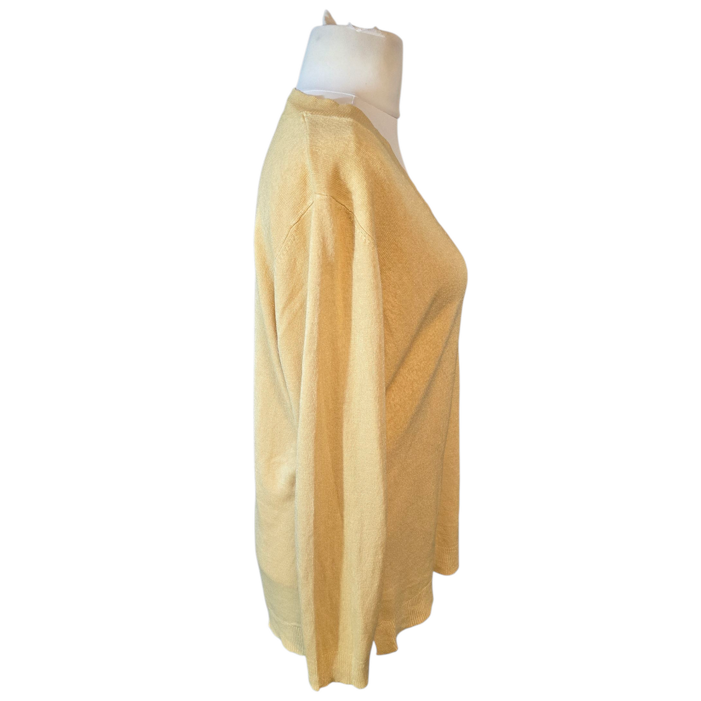Matalan Pale Yellow V-Neck Jumper – Size 20