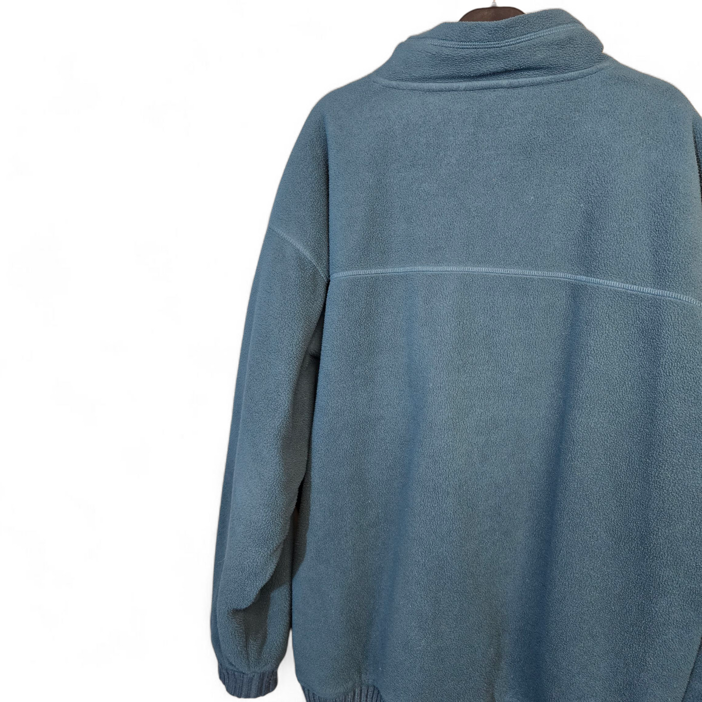 EWM Men’s Teal Green Fleece Jacket – Zip Pockets, XL