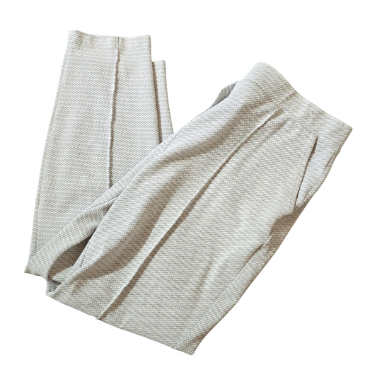 Next Light Grey Tapered Skinny Trousers – Size 10 – Elastic Waist & Pockets