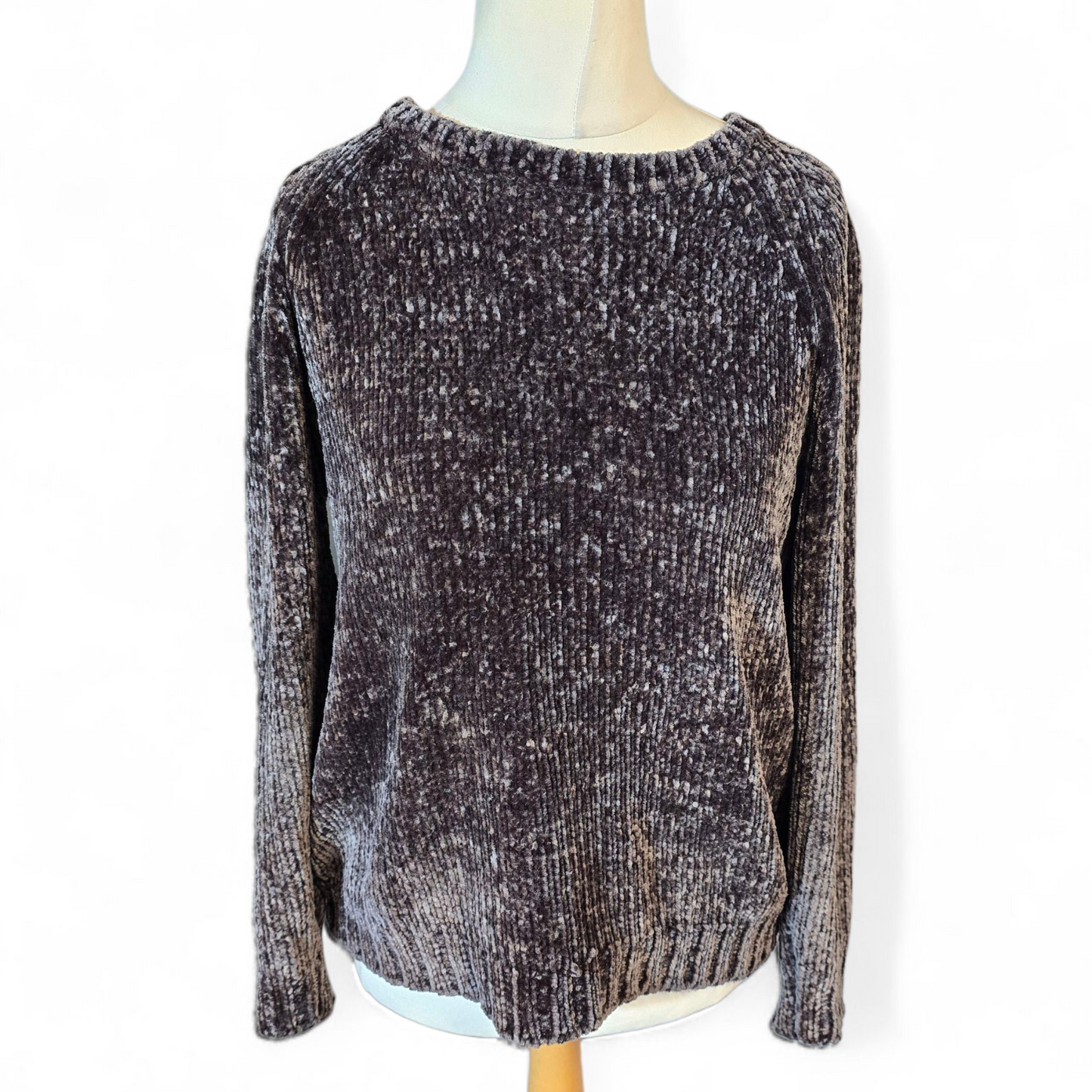 Next Dark Grey Velvet Jumper – Size Small (UK size 8/10)