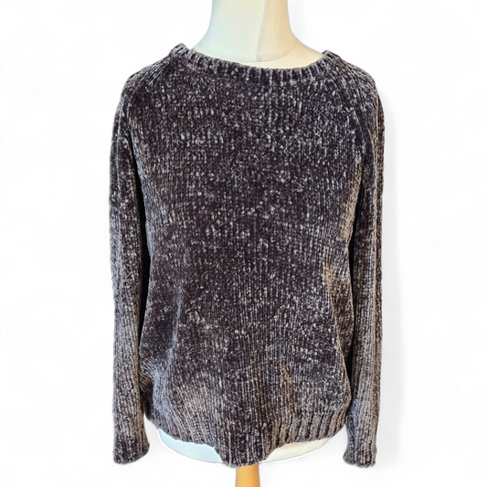 Next Dark Grey Velvet Jumper – Size Small (UK size 8/10)
