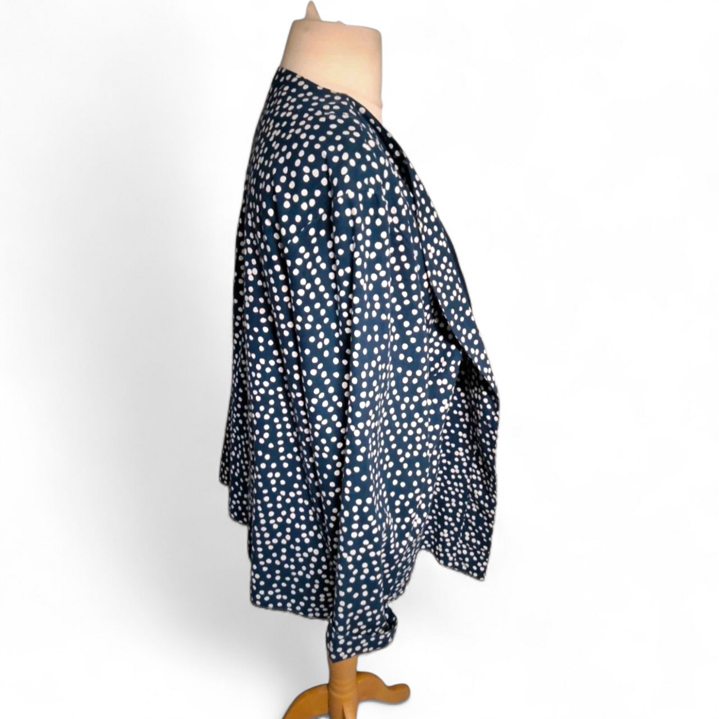 Bonmarché Navy Spot Print Blazer – Size 24 – NWT RRP £24