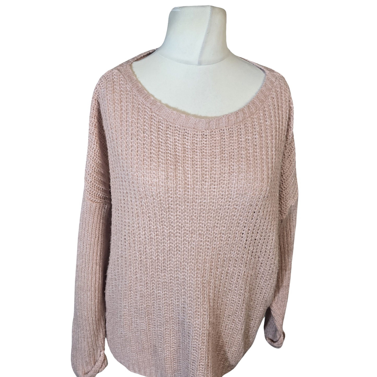 New Look Pale Pink Oversized Knit Jumper – Size 12