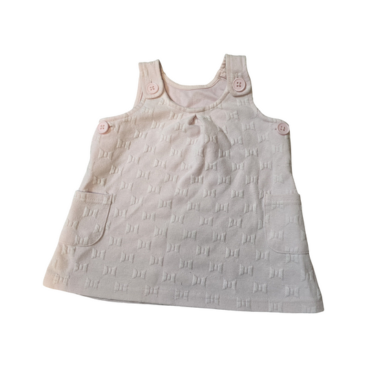 Matalan Girls Light Pink Pinafore Dress – 3–6 Months – Cotton Blend