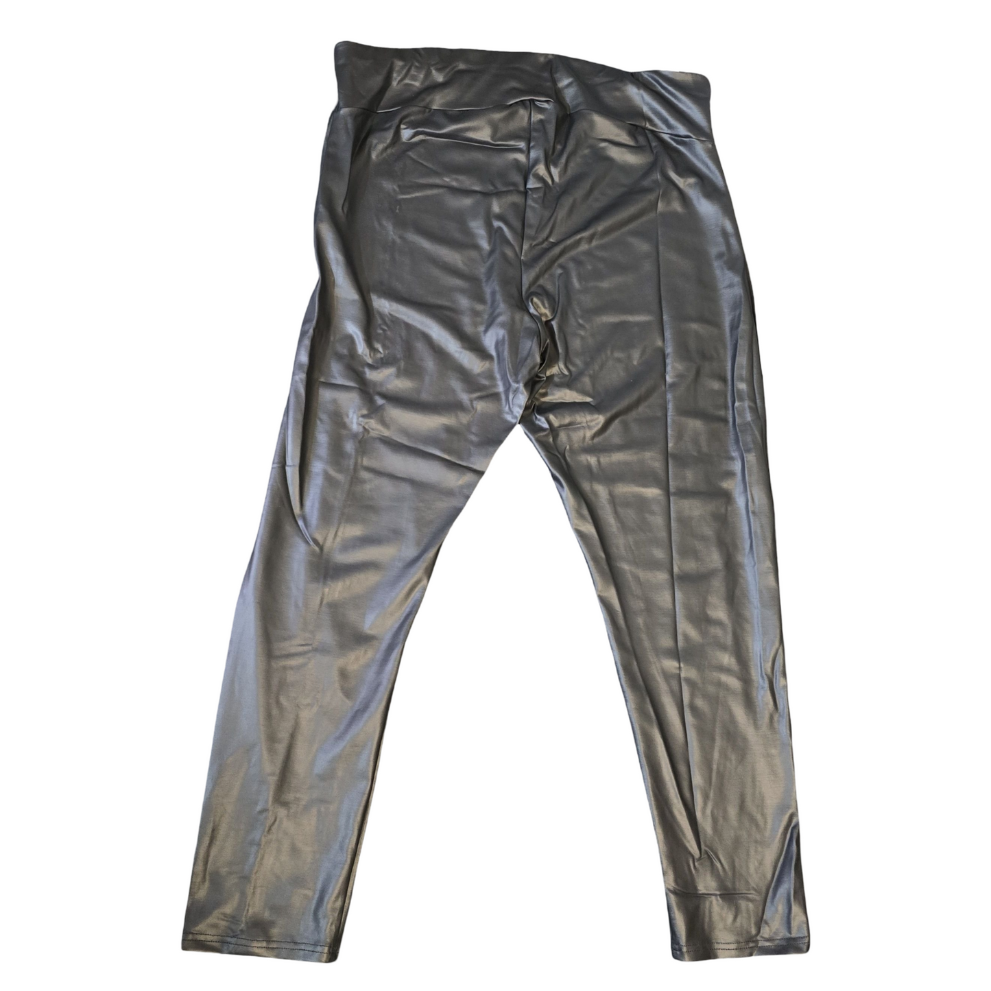 Live Unlimited Black PVC High-Waist Skinny Leggings – Size 28