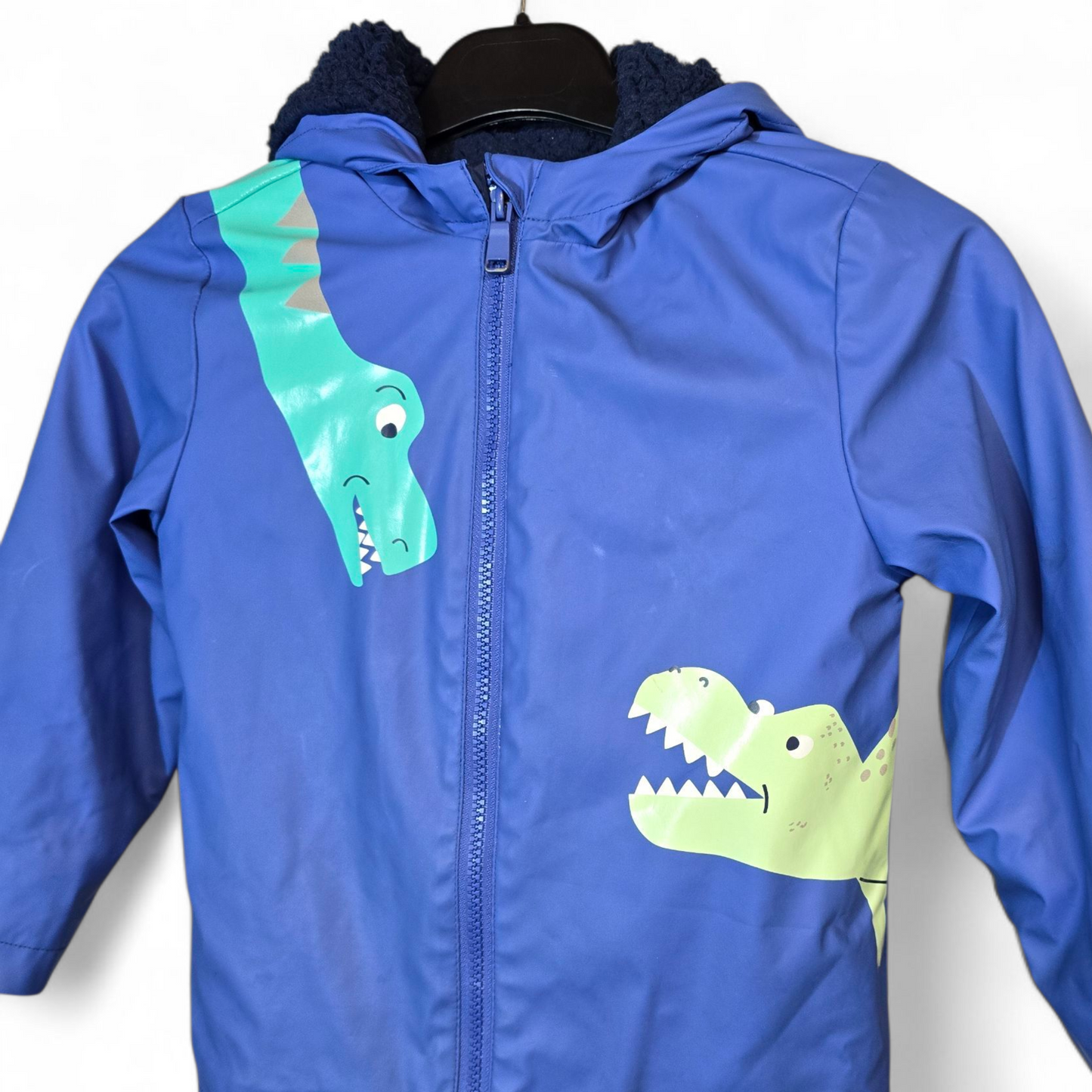 Marks & Spencer Blue Dinosaur Rain Jacket – Age 4–5 Years