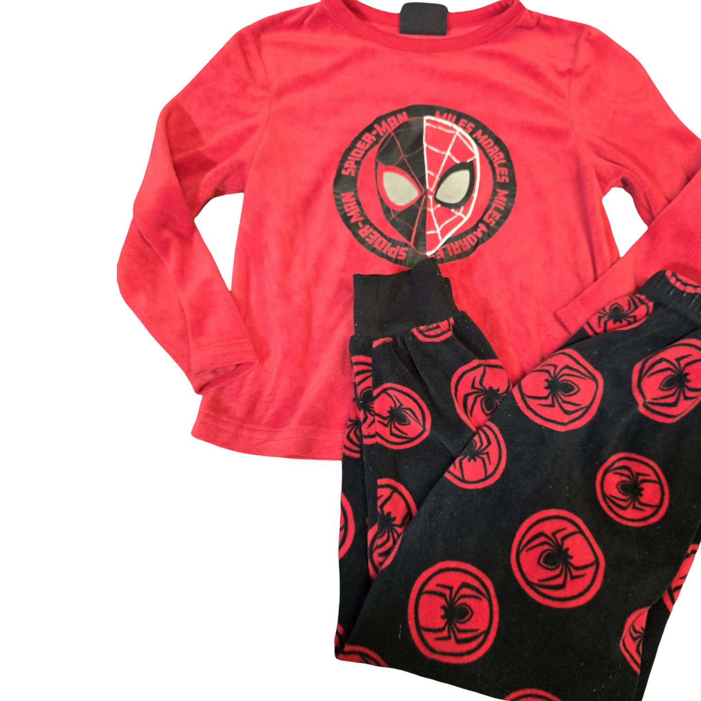 Primark Boys Spiderman Pyjamas – Red & Black – Age 3-4 Years