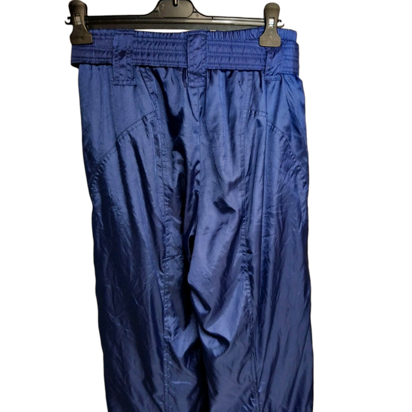 Descente Men’s Blue Ski Trousers – Belted, Cuffed Bottoms, Size W28” L41” – Polyamide