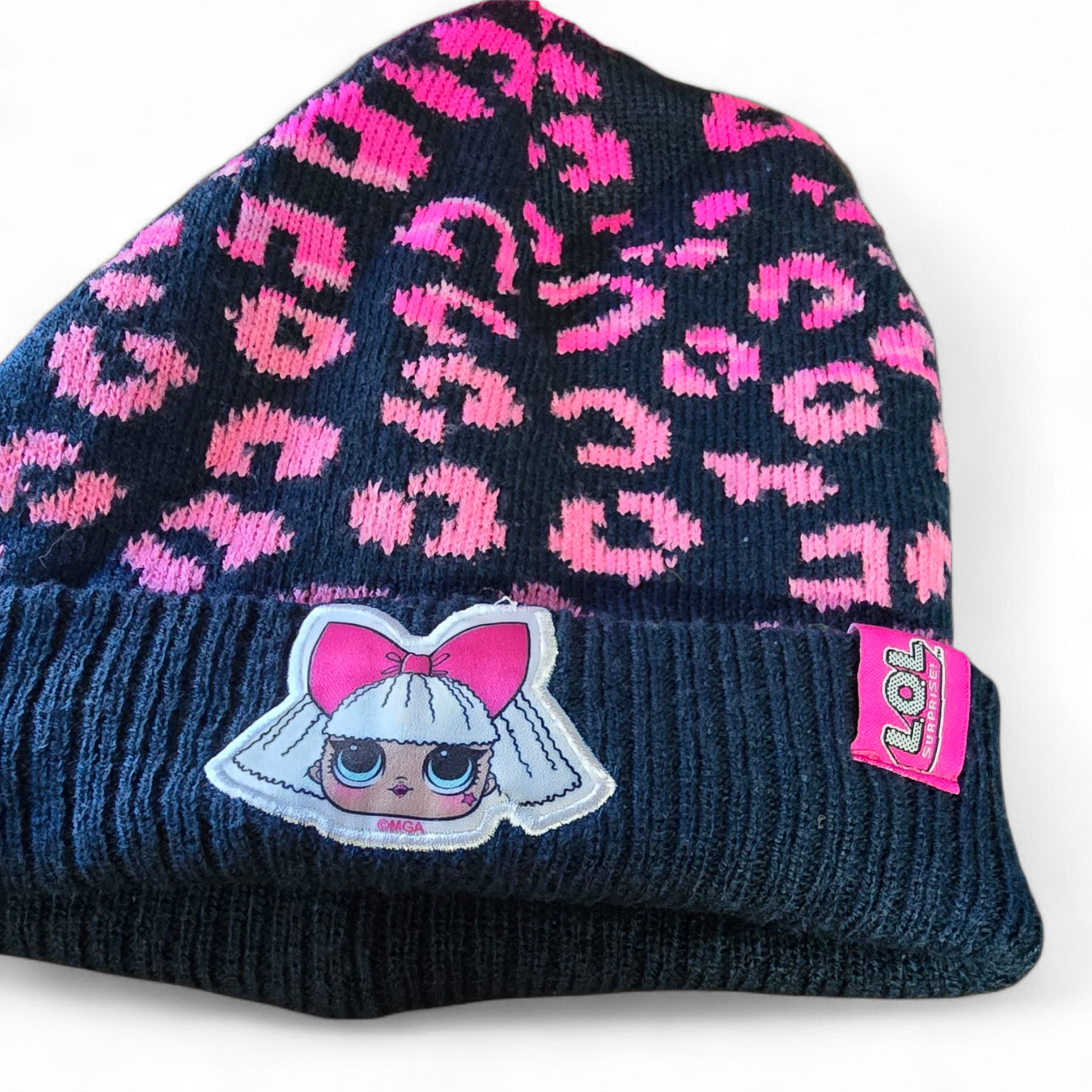 Primark LOL Surprise Black & Pink Winter Hat – Size M/L (Fits age 5+ Years)