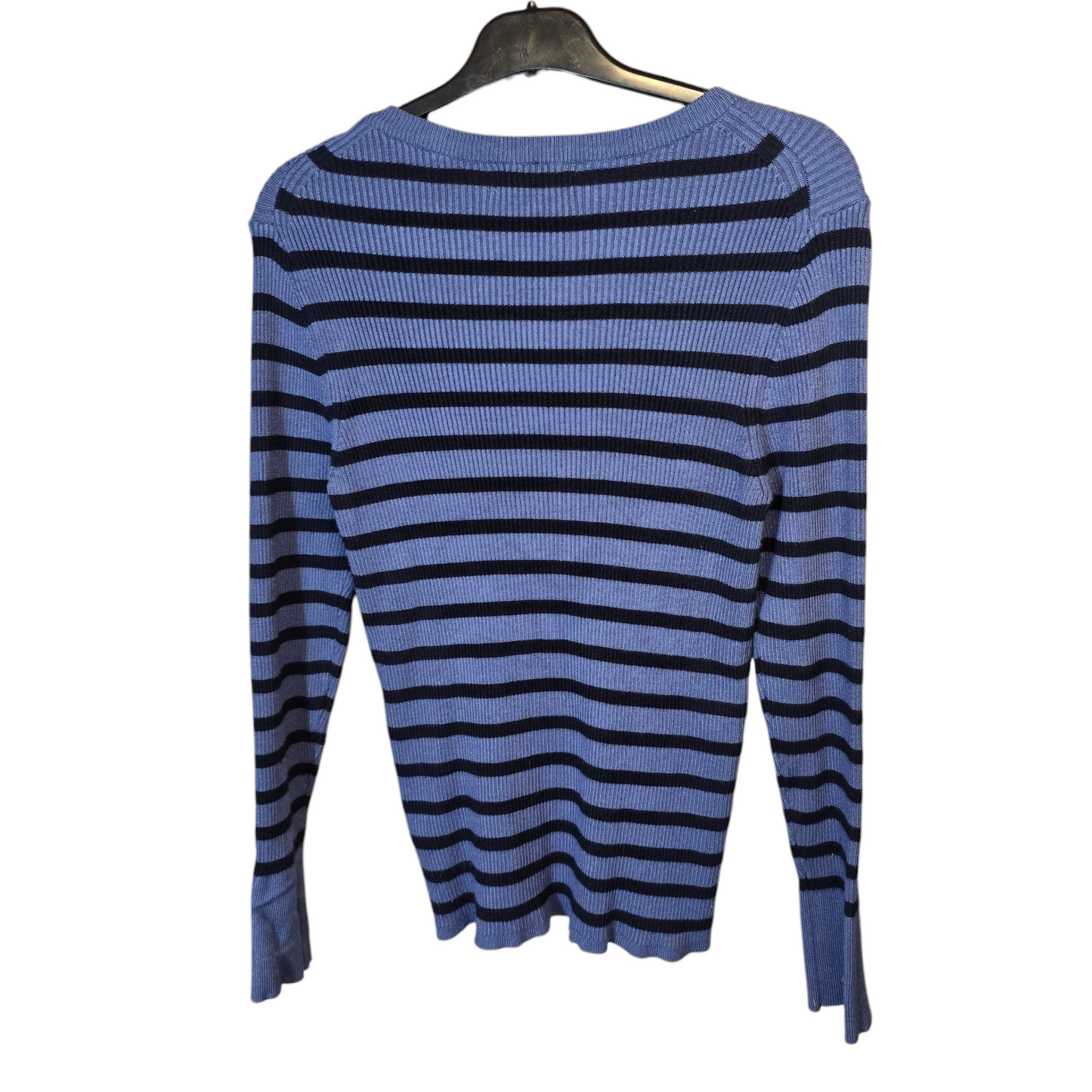 Primark Blue & Navy Striped Ribbed Jumper – Size 14/16