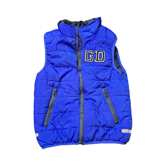Result Boys Blue Padded Gilet – Zip Pockets – Age 5-6 Years – Polyester