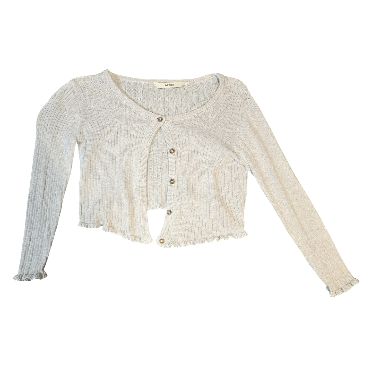 Grey Cardigan Size 5-6years Girls Long Sleeved George 