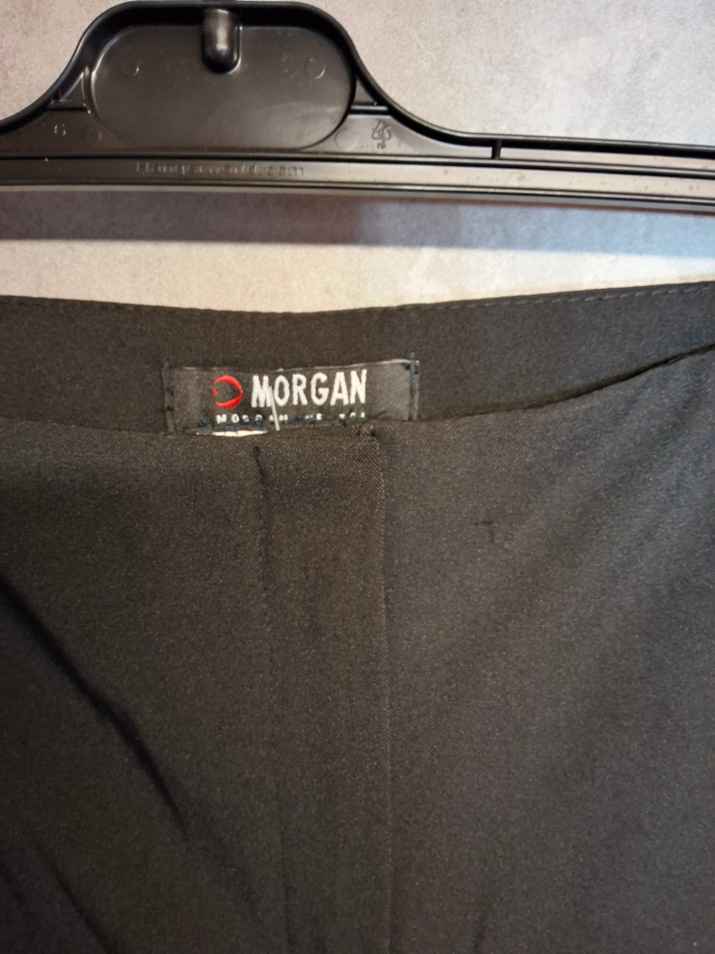 Morgan Y2K Black Bodycon Trousers – High Waist, Zip Detail,