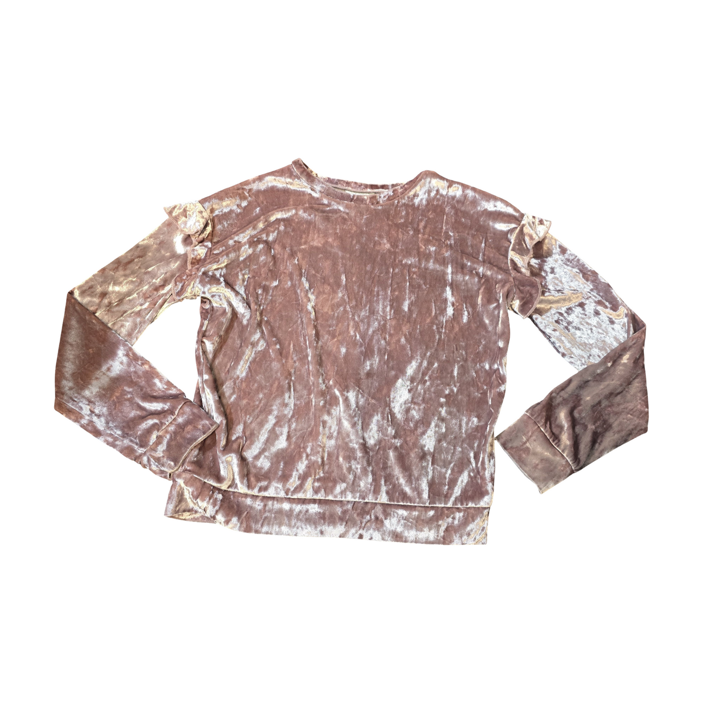 Matalan Girls Pink Velvet Long Sleeve T-Shirt – Age 10 Years