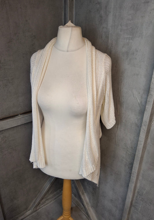 New Look White Crochet Cardigan | Size M | Y2K Label