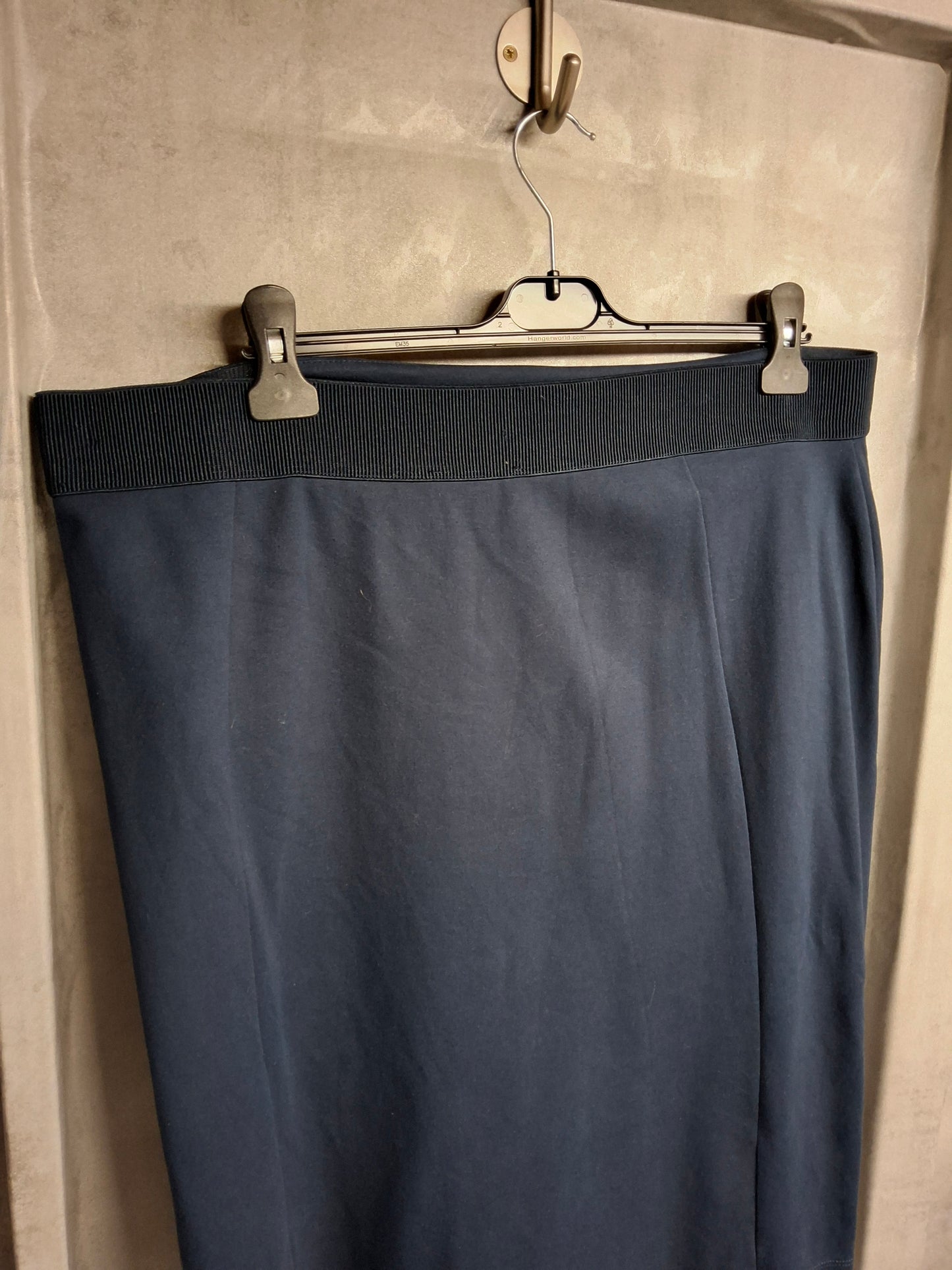 Next Navy Midi Skirt – Size 20 Stretch Waist Smart Casual Style