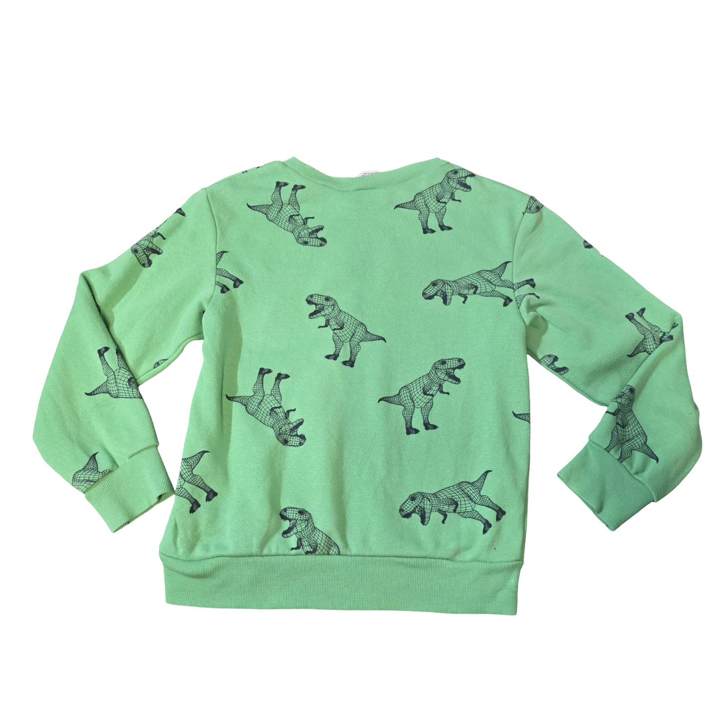 H&M boys green dinosaur jumper age 6-8years