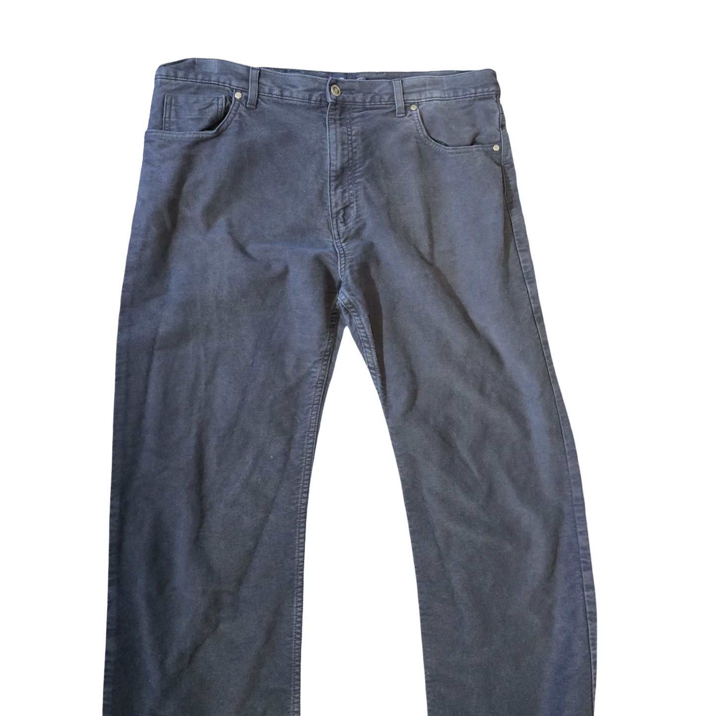 Blue Harbour Men’s Navy Chinos – Straight Leg – High Waist – 38W 33L Cotton