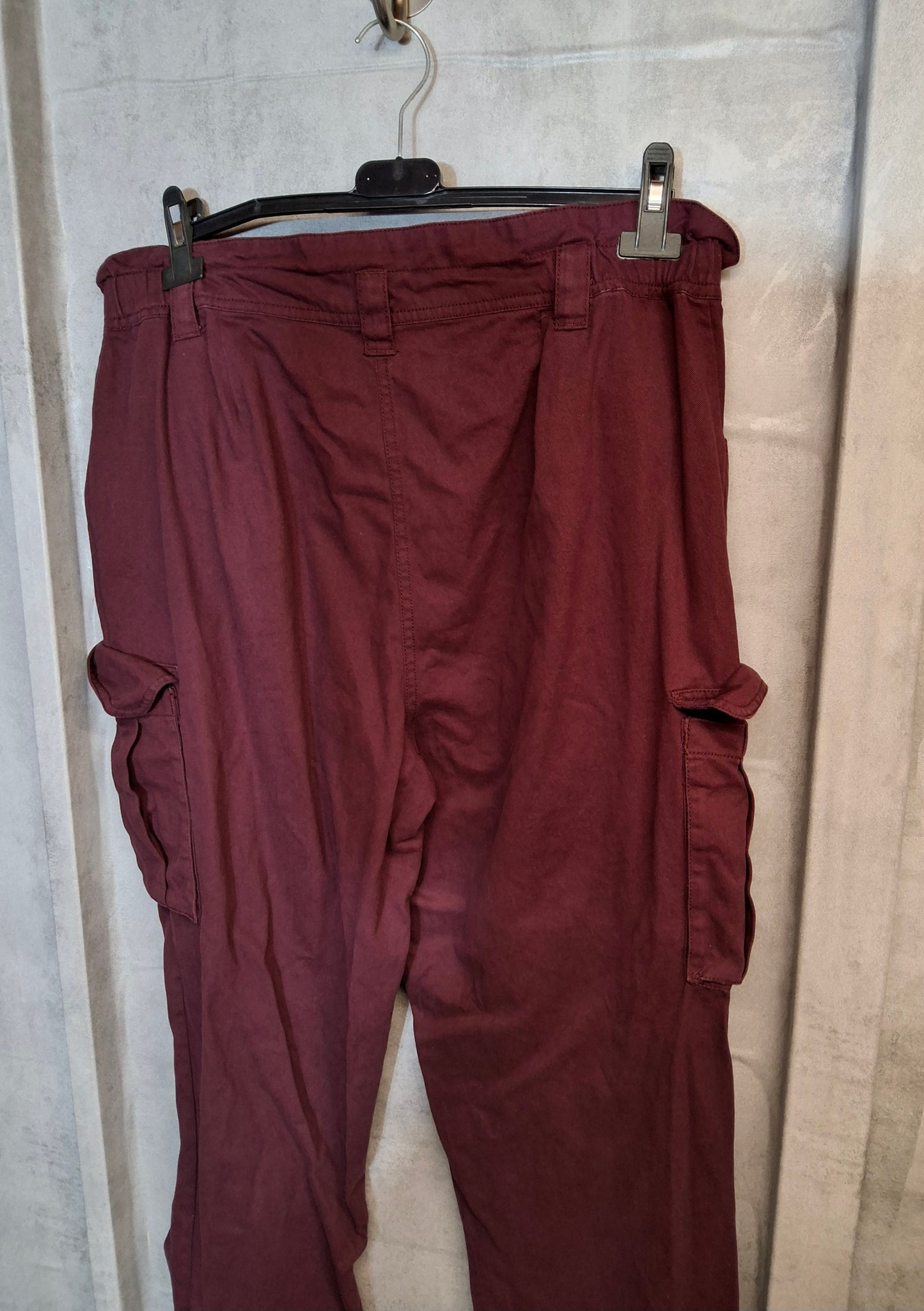 Autonomy Purple Relaxed Cargo Trousers – Size M (UK size 14/16) – 100% Cotton