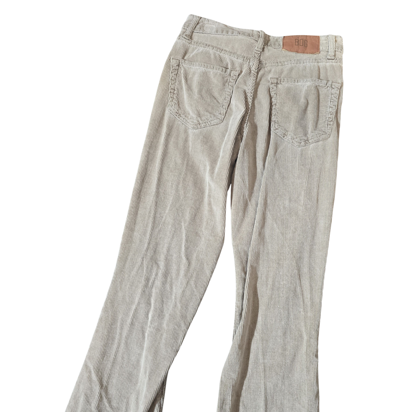 BDG Urban Outfitters Beige Corduroy Flares – High Waist W24 L32 – UK size 4/6