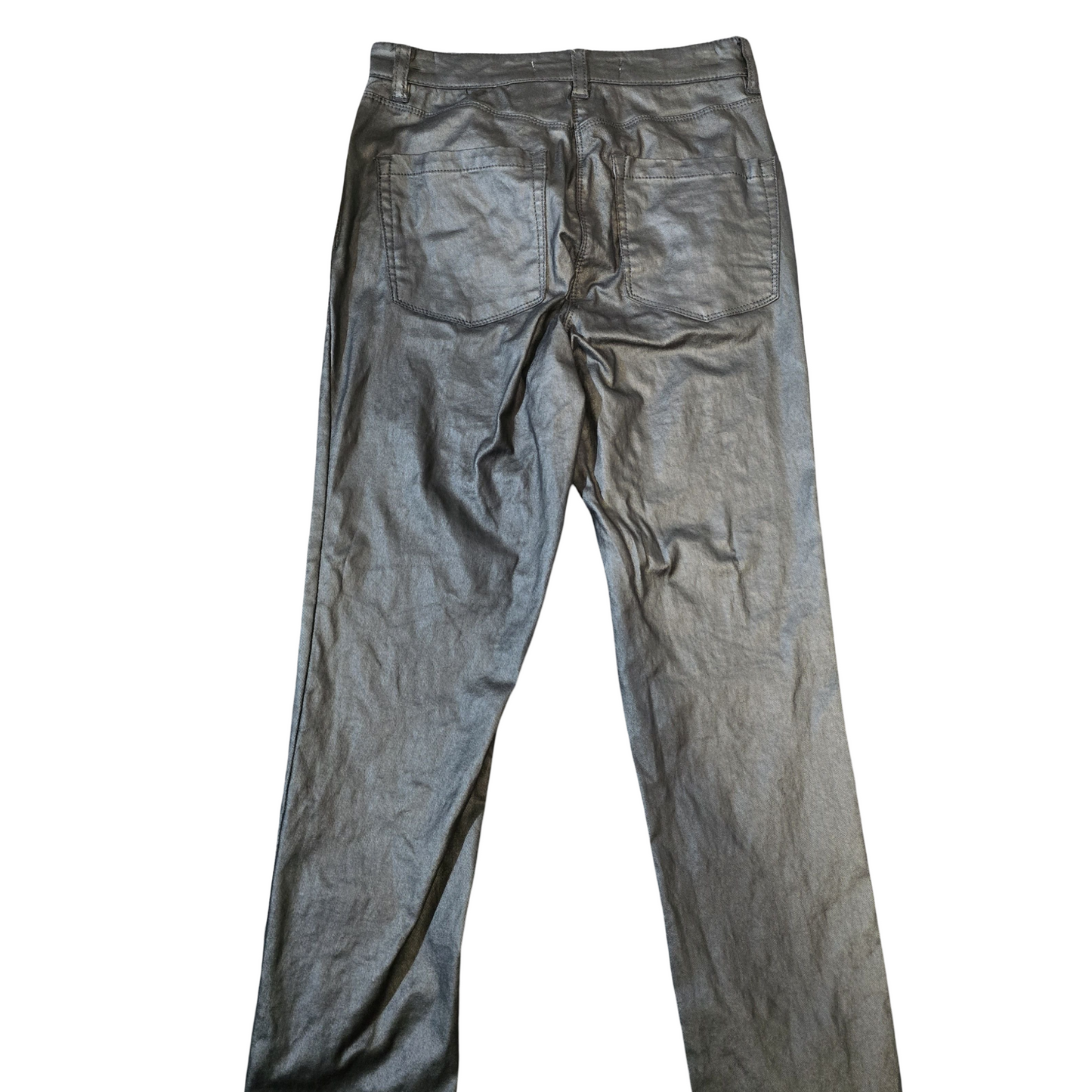 Next Skinny Faux Leather High-Waist Trousers – Size 6 Reg – Sleek & Stylish