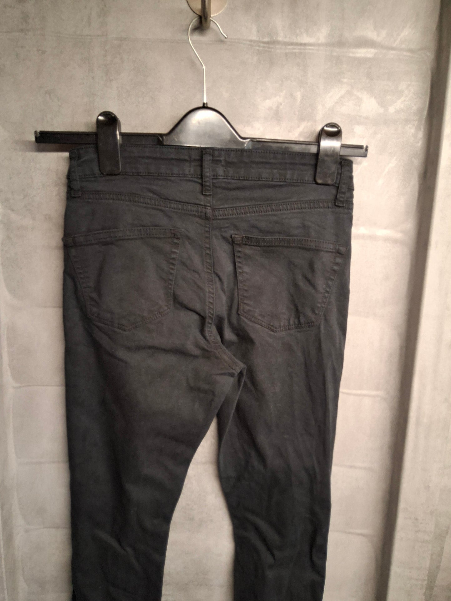Miss Selfridge Black Skinny Jeans – Size 10 – High Waist Ripped Knees