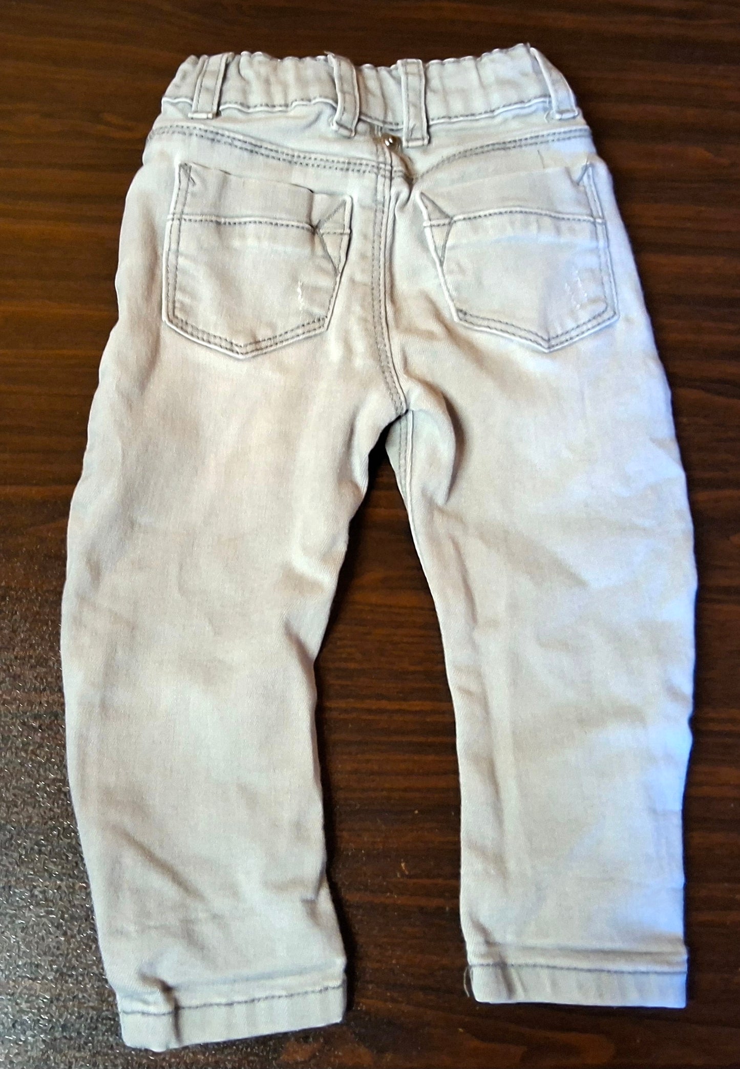 Primark Boys Grey Skinny Jeans – 6–9 Months – Cotton & Polyester