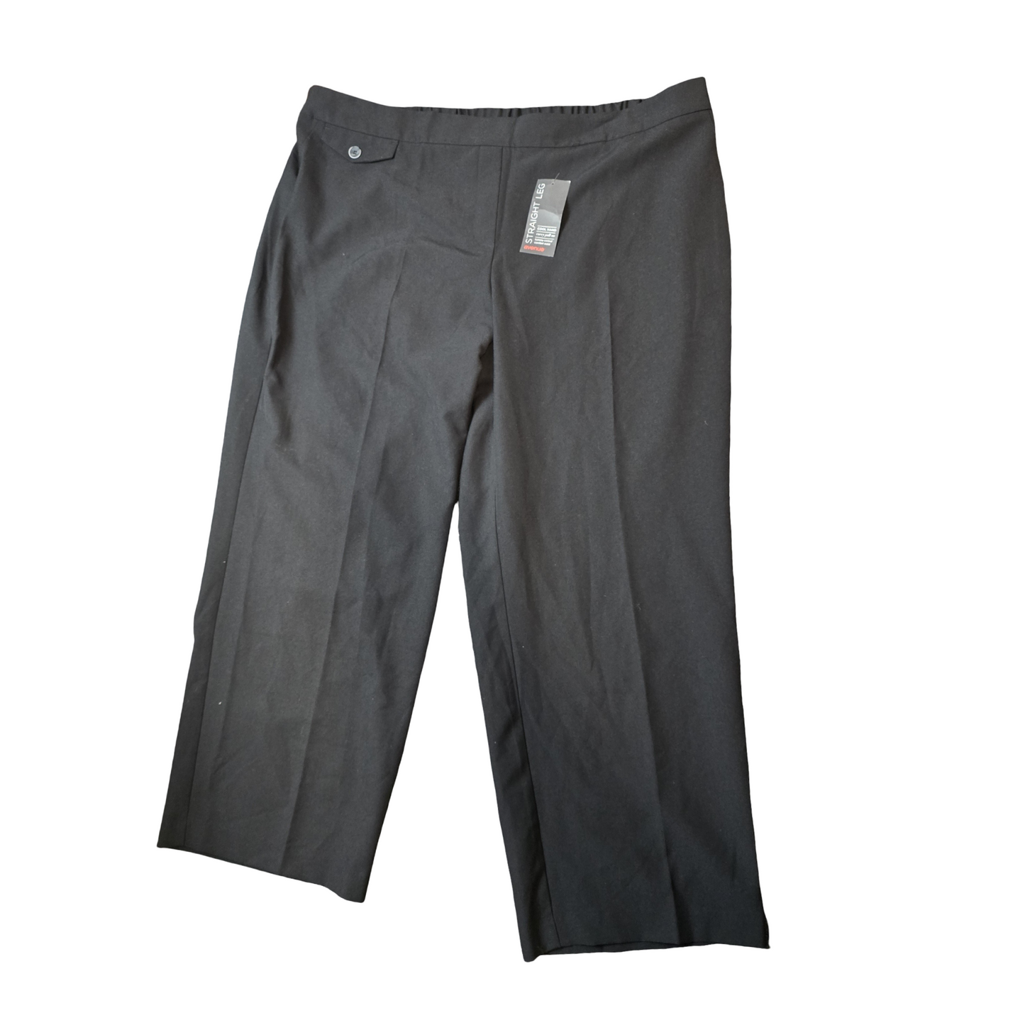 Avenue Black Straight Leg Work Trousers – Size 22 – Tummy Control – NWT – Polyester Viscose