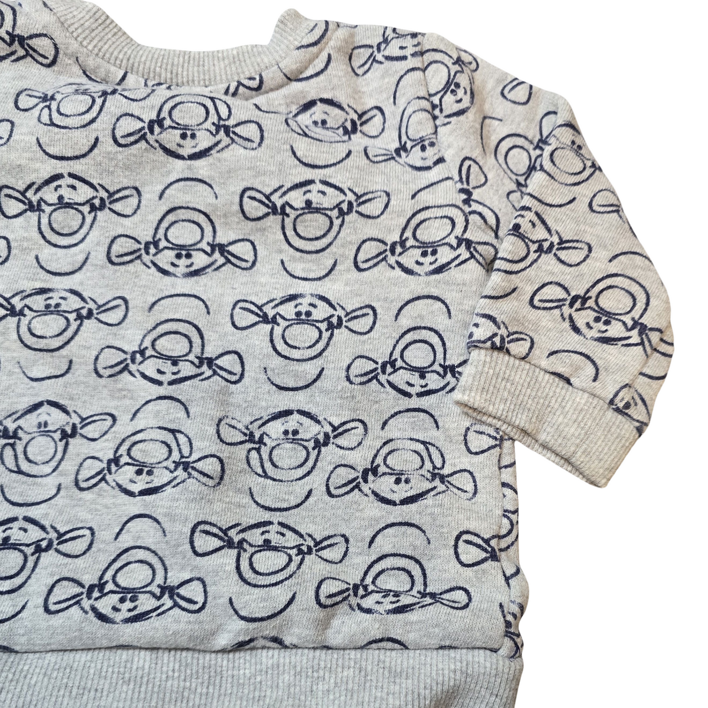 George Boys Grey Jumper – 3–6 Months – Cotton & Polyester